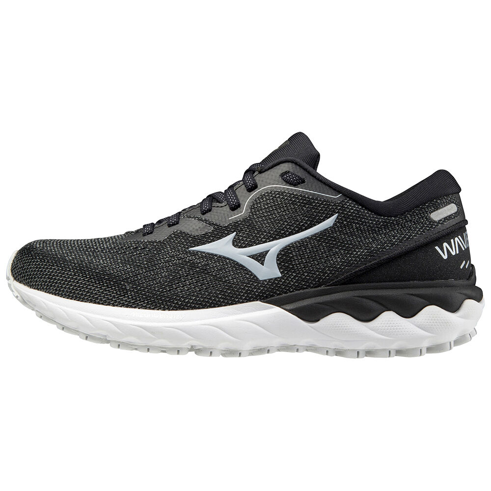 Damske Bezecke Topanky Mizuno Wave Skyrise 2 Čierne/Strieborne/Biele Vypredaj WXOT12376